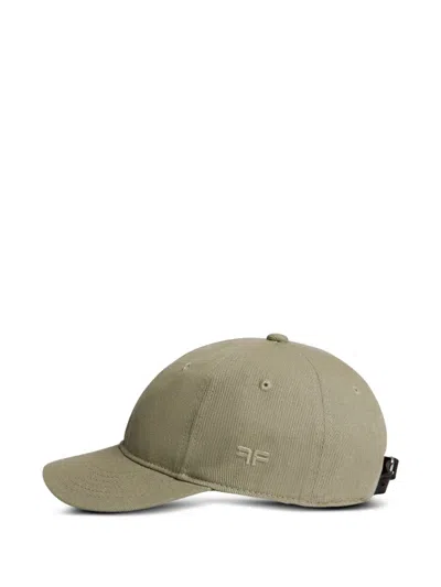 Fursac Embroidered Cap In Green