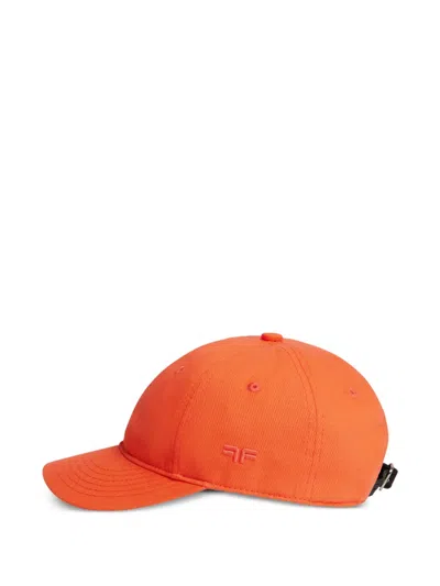 Fursac Embroidered Cap In Red
