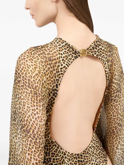 Roberto Cavalli Baby Jaguar Print One-piece Swimsuit In Multi
