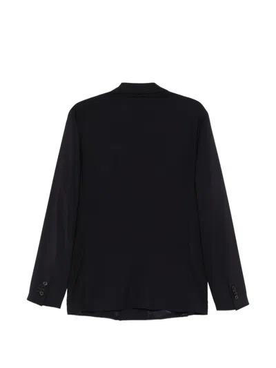 Corneliani Peak-lapel Double-breasted Suit In Black