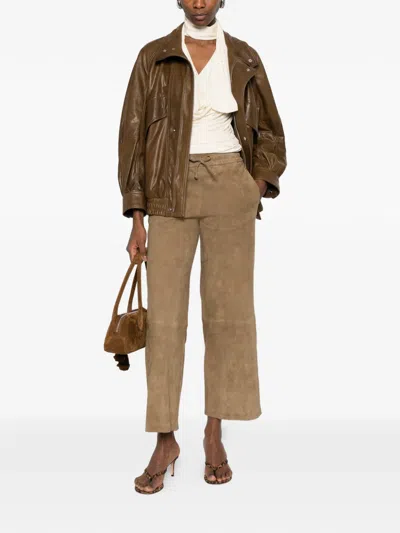 Arma Drawstring Trousers In Brown