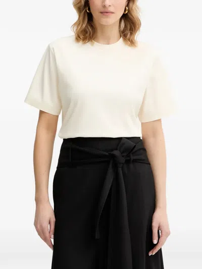 Hugo Boss Relaxed-fit T-shirt In Mercerized Cotton In White