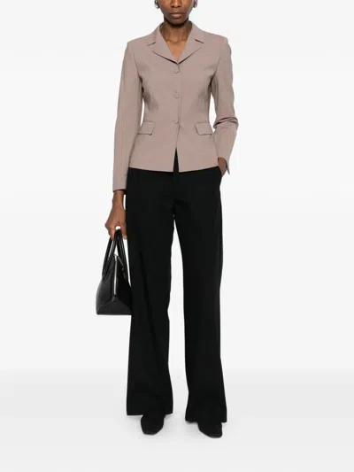 Tagliatore Patch Pocket Wool Blazer In Neutral