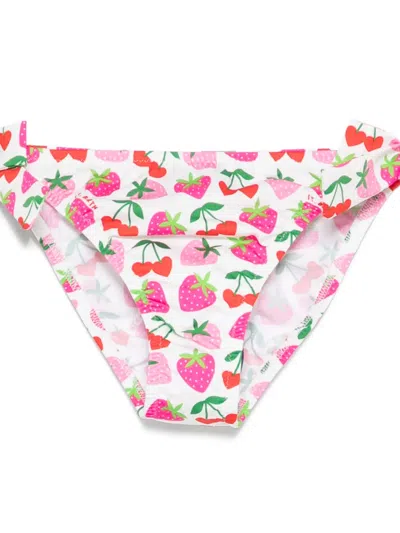 Mc2 Saint Barth Tie-side Fruit Print Bikini Bottom In Multi