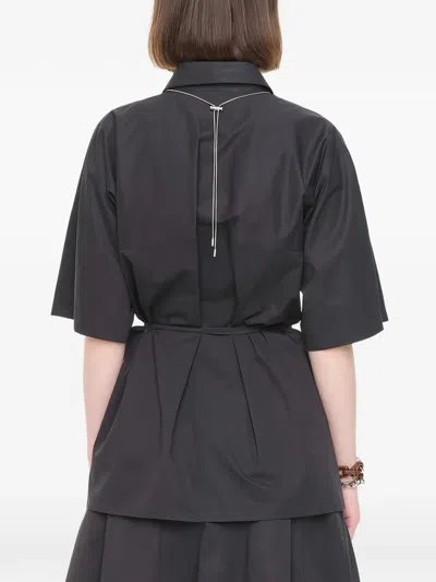 Plan C Popeline Shirt In Black