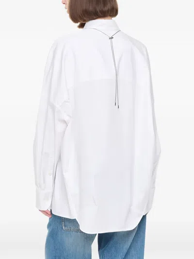 Plan C Drapped-back Shirt In White