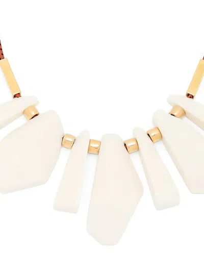Plan C Irregular-pendants Necklace In White