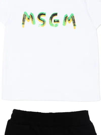 Msgm Logo-detail Tracksuit In White