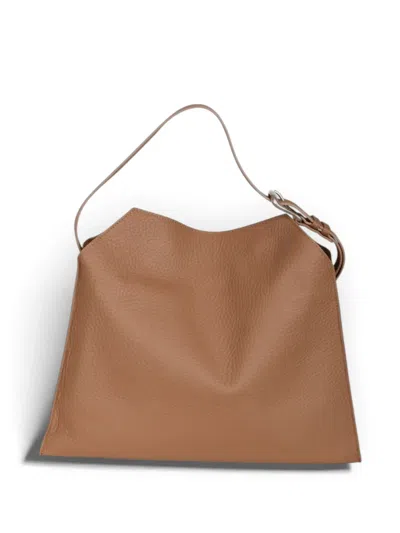 Orciani Medium Trinity Tote Bag In Burgundy