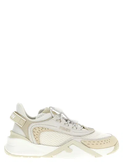 Fendi Luxurious Calf Leather Sneakers In Multi