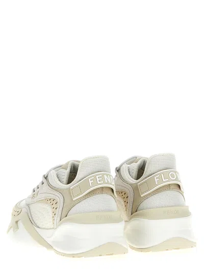 Fendi Luxurious Calf Leather Sneakers In Multi