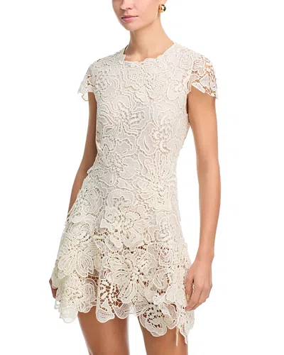 Simkhai Novelle Lace Mini Dress In White