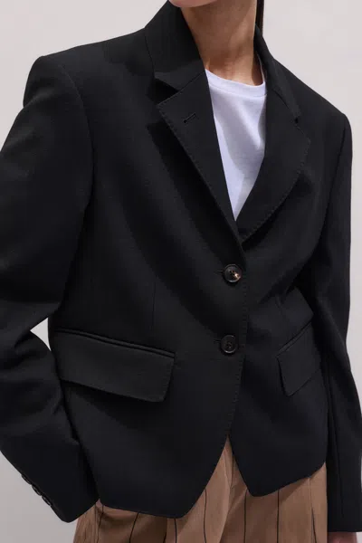 Me+em Intelligently Oversized Short Blazer Black In Black
