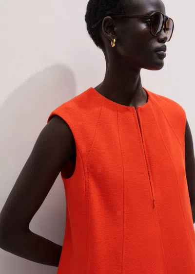 Me+em Swing Mini Dress Tangerine Orange In Red