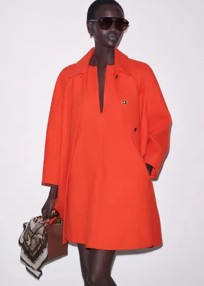 Me+em Swing Mini Dress Tangerine Orange In Red