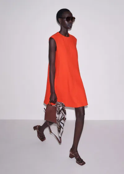 Me+em Swing Mini Dress Tangerine Orange In Red