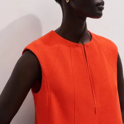 Me+em Swing Mini Dress Tangerine Orange In Red