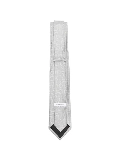 Givenchy Patterned Tie In Metallic