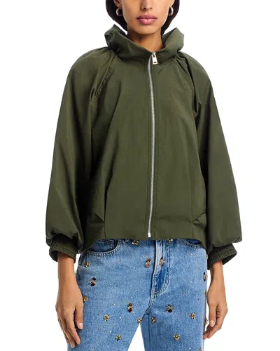 Veronica Beard Circe Faille Bubble Jacket In Green