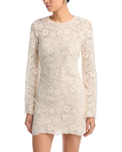 Veronica Beard Teresia Floral Lace A-line Minidress In Neutral