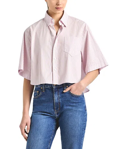 Derek Lam 10 Crosby Ember Cropped Button-up Shirt In Pink