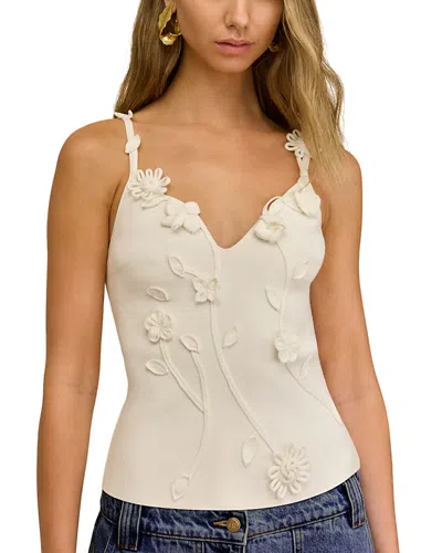 Cult Gaia Emiliana Applique Top In White
