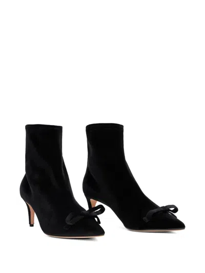 Redv Bow Pointed Boots In Black