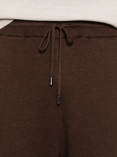 Bompard Elasticated Knit Shorts In Brown