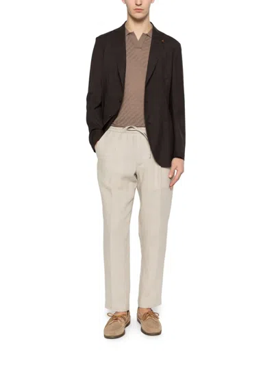 Latorre Soffio Flap-pocket Blazer In Brown