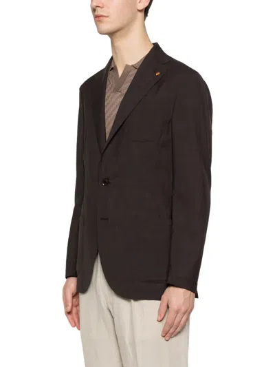 Latorre Soffio Flap-pocket Blazer In Brown