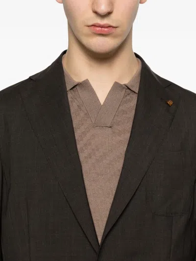Latorre Soffio Flap-pocket Blazer In Brown