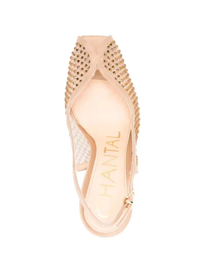Chantal Perforated Slingback Sandlas In Multi
