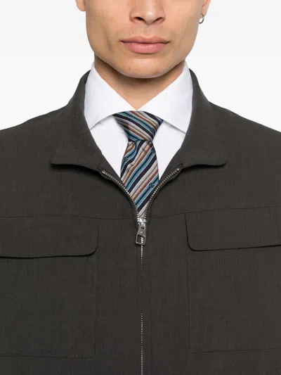 Montecore Patch Pocket Zip Jacket In Black