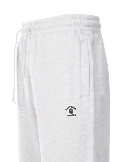 Fingercroxx Drawstring Pants In Gray