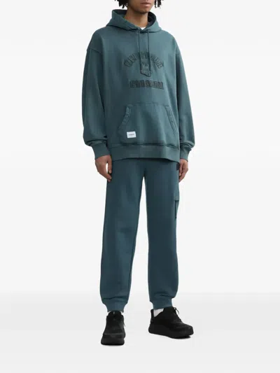 Fingercroxx Drawstring Cargo Trousers In Blue