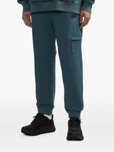 Fingercroxx Drawstring Cargo Trousers In Blue
