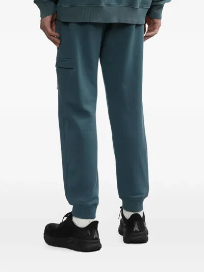 Fingercroxx Drawstring Cargo Trousers In Blue