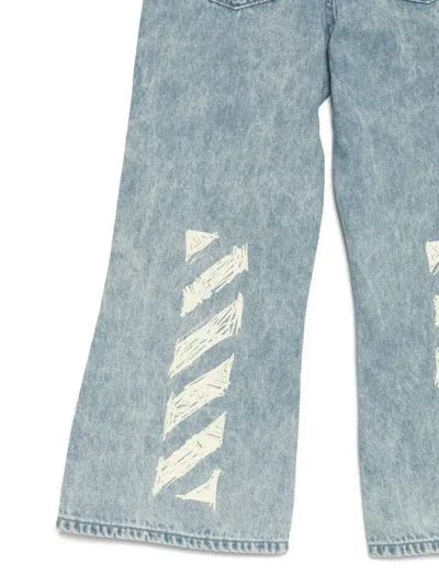 Off-white Belt-loop Pocket Jeans In Blue