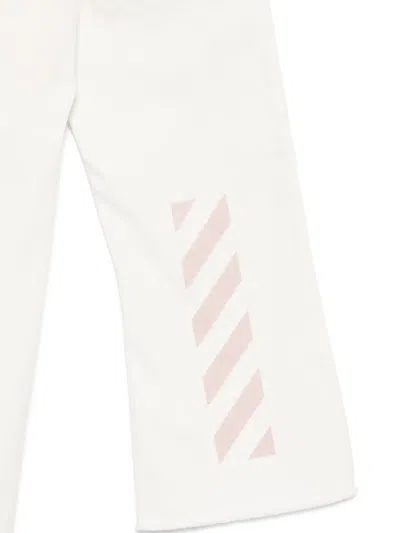 Off-white Bookish Diagonal Straight Jeans In White