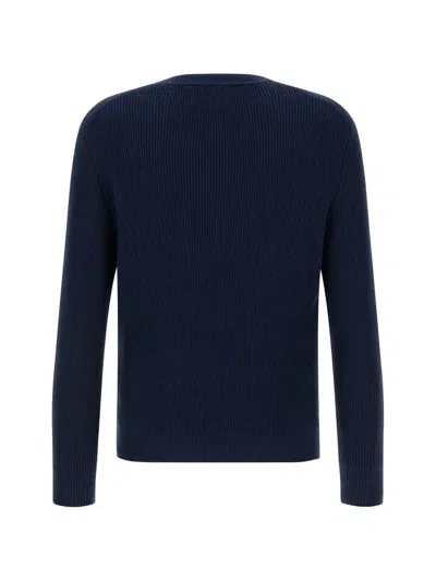 Ballantyne Blue Argyle Pattern Sweater In Black