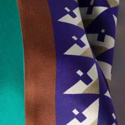 Miu Miu Printed Silk Scarf In Black