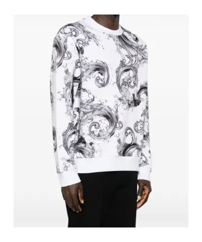 Versace Jeans Patterned Sweatshirt In White