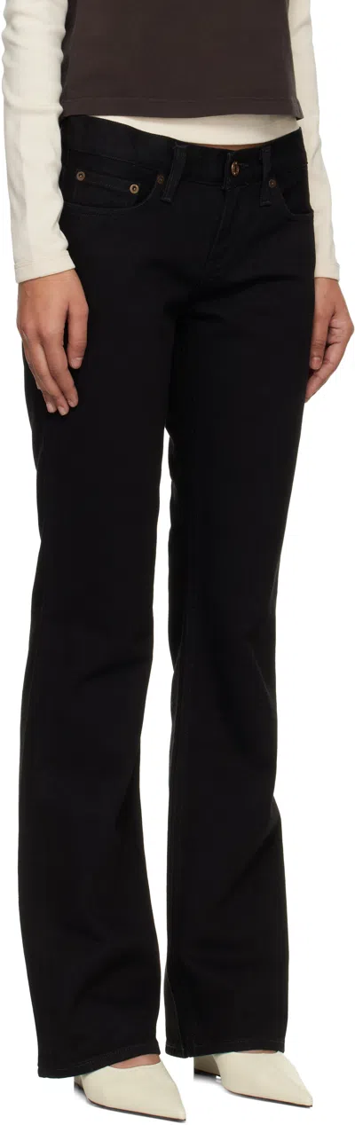 Agolde Black Low Rise Boot Jeans In Black