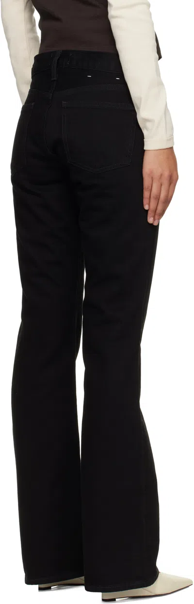 Agolde Black Low Rise Boot Jeans In Black