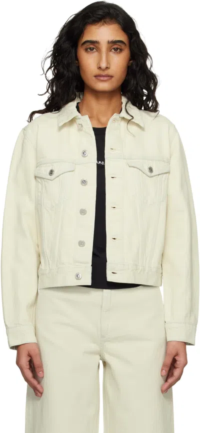 Apc Long-sleeved Single-breasted Denim Jacket In Multi