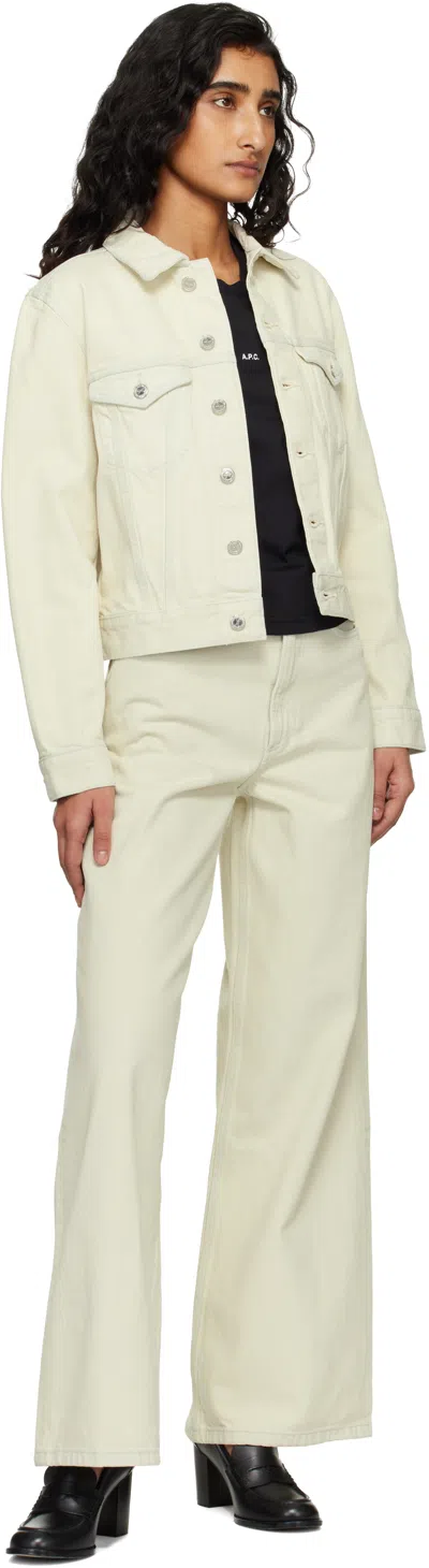 Apc Long-sleeved Single-breasted Denim Jacket In Multi