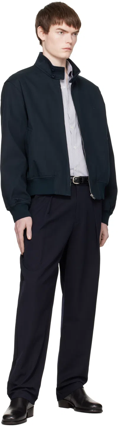 Apc Zipped Bomber Jacket In Blue