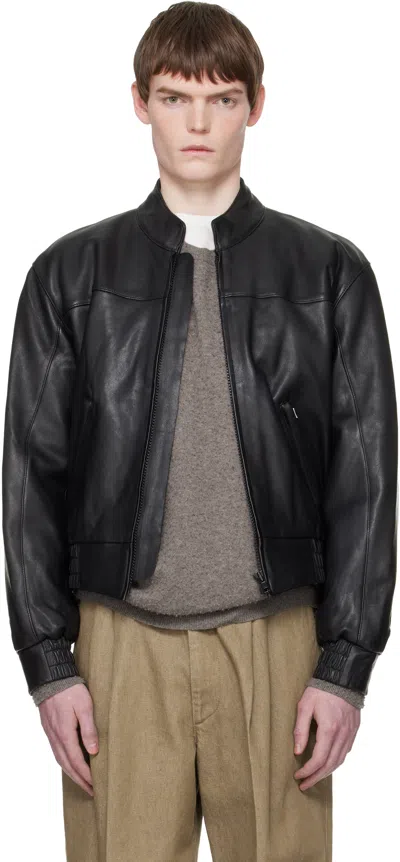 Sunflower Zip-front Elasticated-cuff Jacket In Black