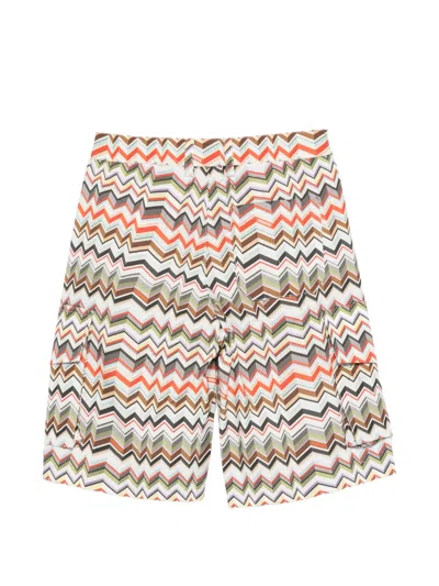Missoni Zigzag-pattern Shorts In Multi