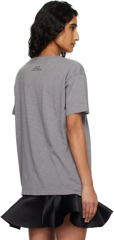 Marc Jacobs Gray 'look 22' Oversized T-shirt In Multi